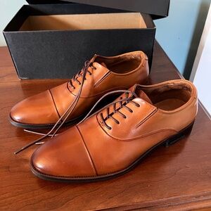 Kenneth Cole New York brown leather dress shoes men 9